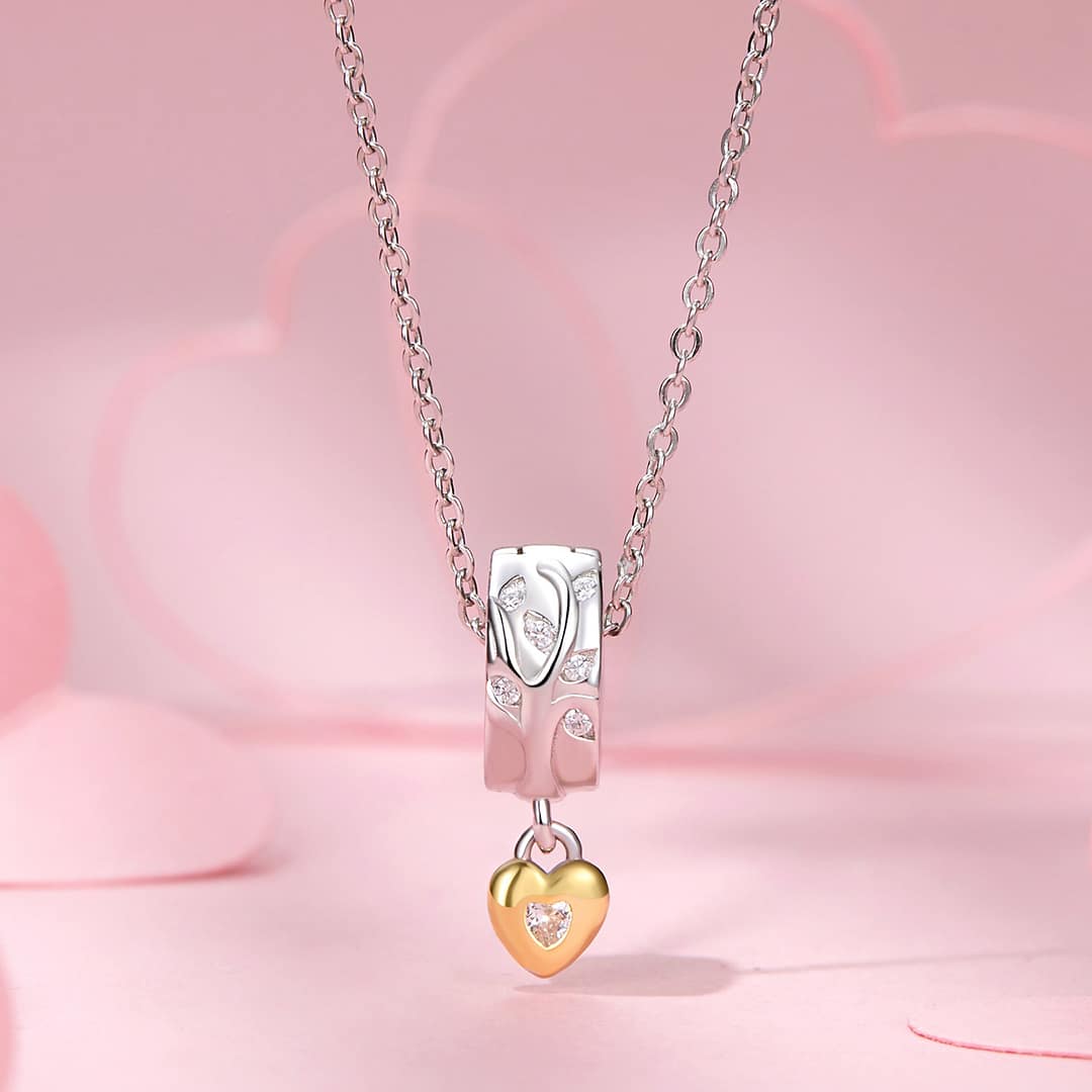 Mom Tree of Life Clip Charm for Pandora Bracelet | S925 Sterling Silver | Go Glam Girl 3 Sterling silver Mom Tree of Life Clip Charm with cubic zirconia stones, perfect for bracelets and necklaces, symbolizing family love and strength.