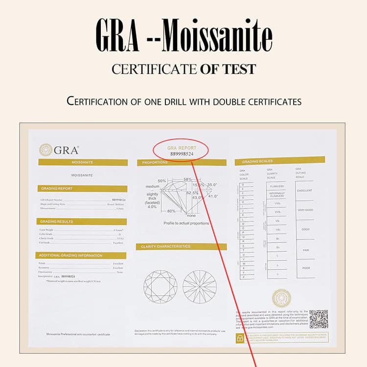 Classic Moissanite Stud Earrings 4 | S925 Sterling Silver | Go Glam Girl 16 GRA Certificate | Go Glam Girl jewelry shop