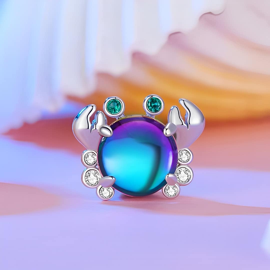 Dazzling Crab Charm for Pandora Bracelet | S925 Sterling Silver | Go Glam Girl 3 S925 Dazzling Crab Charm | Dreamy Ocean Charms Collection | Go Glam Girl jewelry shop