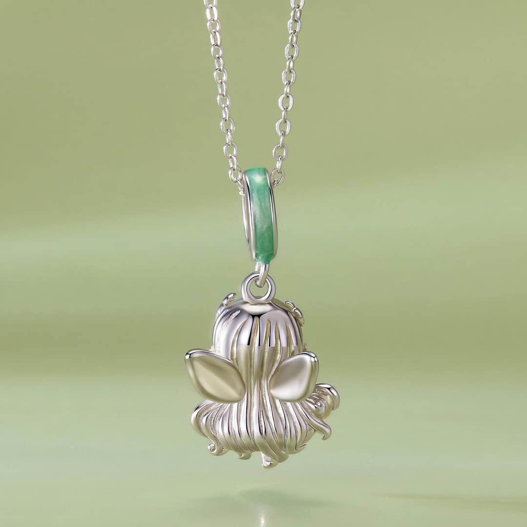 Home 65 S925 sterling silver Meadow Fairy charm with fresh green accents and lively wings