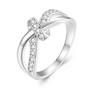 S925 Twisted Double Layer Moissanite Ring - 0.015CT | Moissanite Jewelry | Go Glam Girl jewelry shop