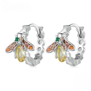 S925 Honey Bee Hoop Earrings | Warm Spring Collection | Go Glam Girl jewelry shop