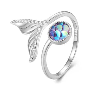 S925 Mermaid Fishtail Open Ring | Go Glam Girl jewelry shop