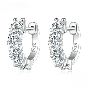 S925 Classic Moissanite Hoop Earrings | Fine Jewelry | Go Glam Girl jewelry shop