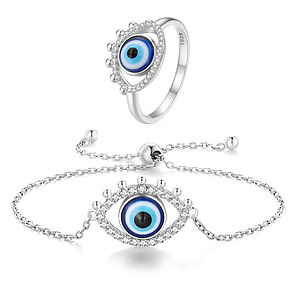 S925 Evil Eye Jewelry Set | Protection Jewelry | Go Glam Girl jewelry shop