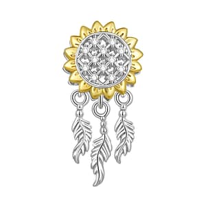 S925 Sunflower Dreamcatcher Charm | Daisy Heart Language Collection | Go Glam Girl jewelry shop