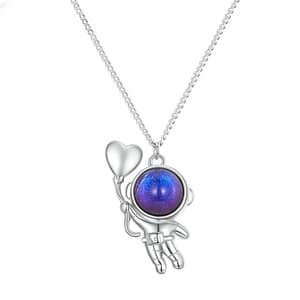 Astronaut with Heart Balloon Necklace | Go Glam Girl Shop
