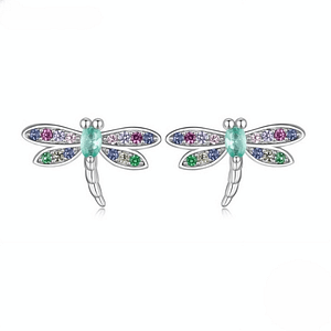 S925 Dragonfly Stud Earrings | Go Glam Girl jewelry shop