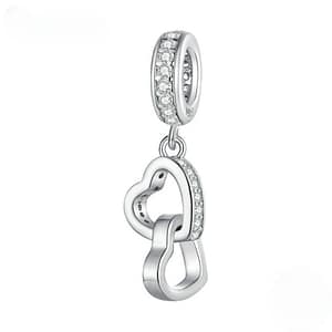Interlocked Hearts Dangle Charm | Infinite Love Charms Collection | Go Glam Girl jewelry shop
