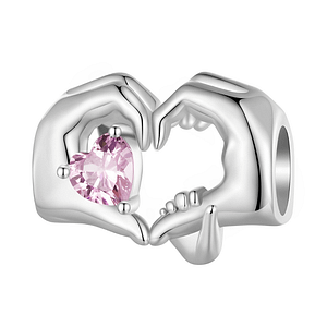 S925 Motherly Love Hand Heart Charm | Motherly Love Collection | Go Glam Girl jewelry shop
