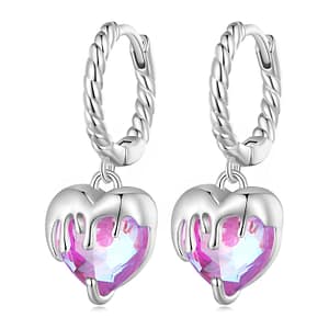 S925 Pink Melted Heart Drop Earrings | Go Glam Girl jewelry shop