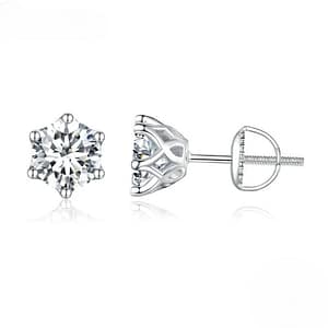 S925 Classic Moissanite Stud Earrings | Fine Jewelry | Go Glam Girl jewelry shop