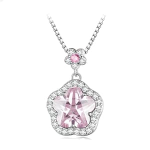 S925 Sparkling Cherry Blossom Necklace | Go Glam Girl jewelry shop