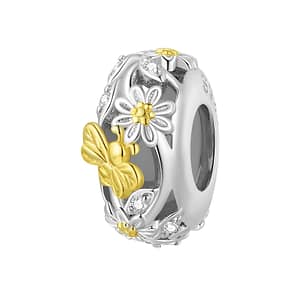 S925 Bee & Daisies Stopper Charm | Daisy Heart Language Collection | Go Glam Girl jewelry shop