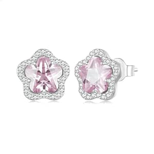 S925 Sparkling Cherry Blossom Stud Earrings | Go Glam Girl jewelry shop
