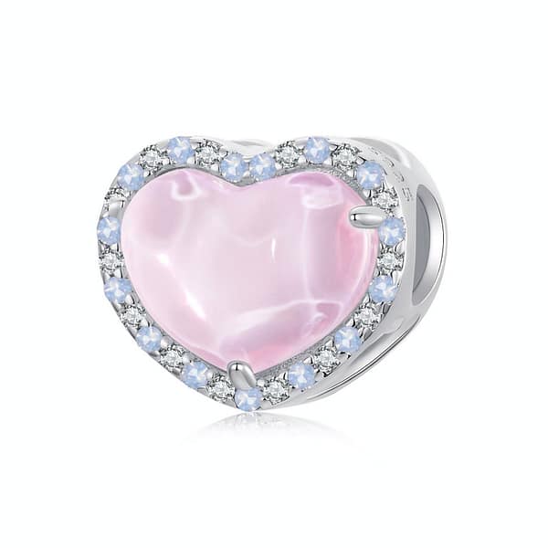 From Teddy Bears to Heartfelt Tokens: The Evolution of Love on Valentine's Day 11 S925 sterling silver Pink Heart Love Charm. Opulent opals, cubic zirconia, and pink enamel create a captivating Valentine's Day accessory. Perfect for the Teddy Bears Love Charms Collection. #LoveCharm #ValentinesGift #PinkHeartJewelry