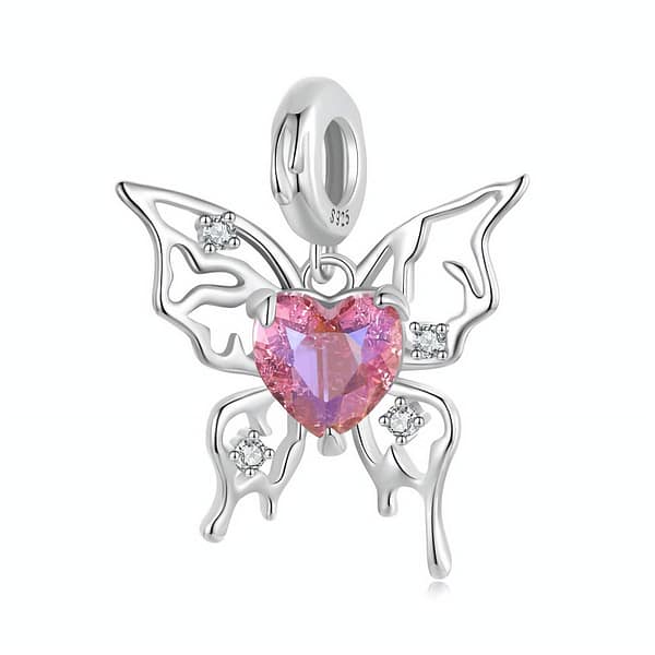 Buzzworthy Beauties: 10 Must-Have Bug-Inspired Jewelry Pieces of 2023 37 Sleeping Beauty Butterfly Charm: Sterling silver butterfly with red glass heart center and cubic zirconia stones.