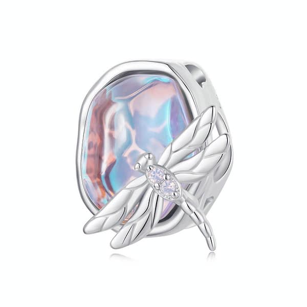 Buzzworthy Beauties: 10 Must-Have Bug-Inspired Jewelry Pieces of 2023 32 Sterling silver Dragonflies Dream Charm from Monet's Garden Collection, adorned with opal stones, captures the beauty of nature.
