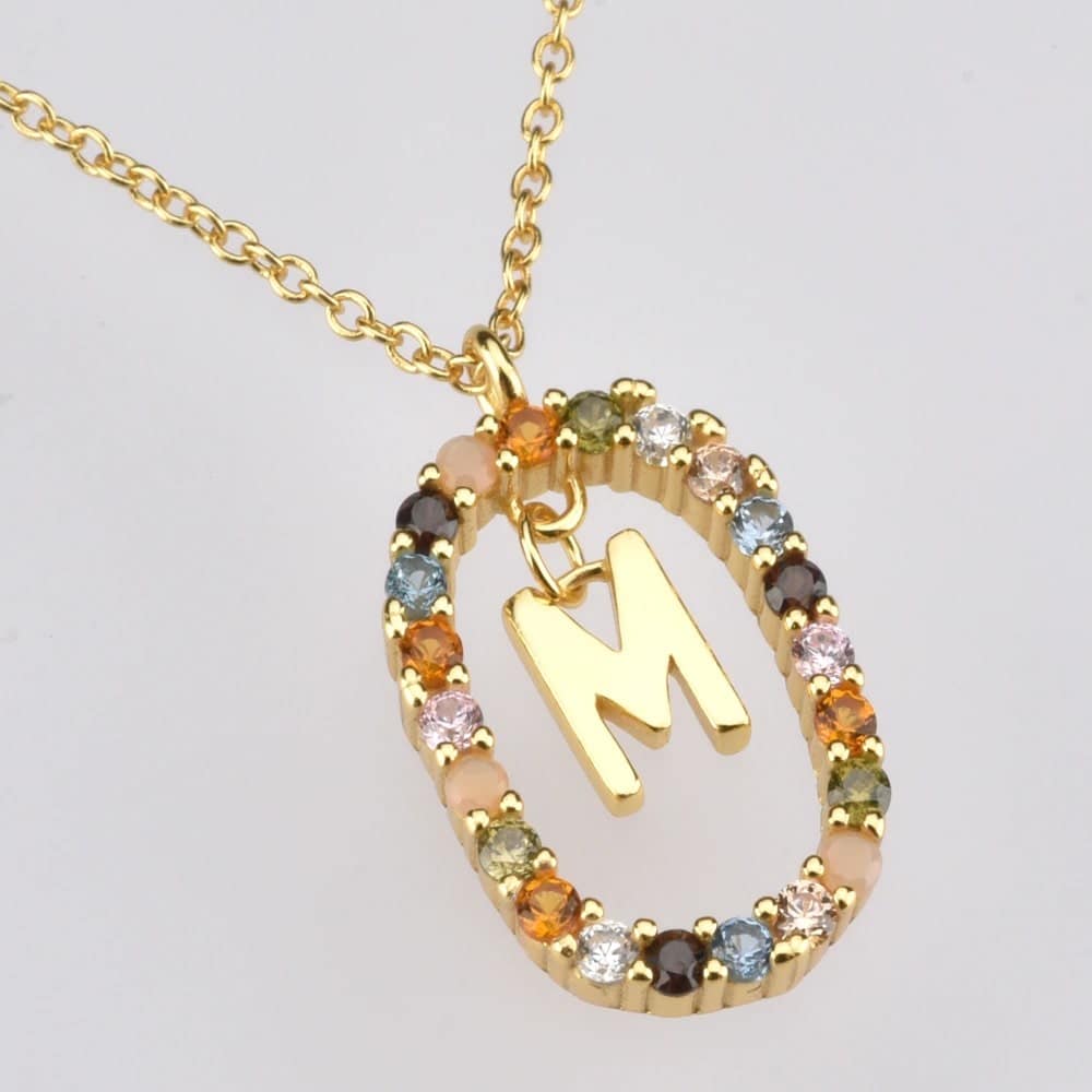 Colorful Letter Necklace 33 Colorful Letter Necklace | Go Glam Girl shop