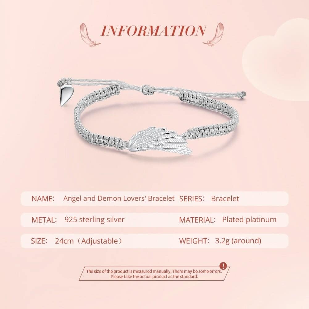 Angel Wing Rope Bracelet 11 Angel Wing Rope Bracelet | Angel & Demon Lovers Collection | Go Glam Girl Jewelry shop