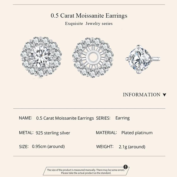 Detachable Flower Moissanite Stud Earrings | S925 Sterling Silver | Go Glam Girl 9 S925 Detachable Flower Moissanite Stud Earrings | Go Glam Girl jewelry shop