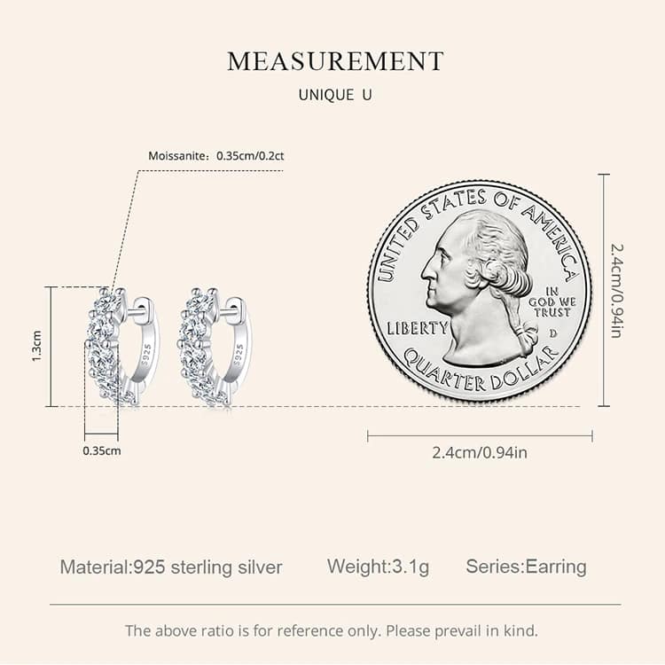 Classic Moissanite Hoop Earrings | S925 Sterling Silver | Go Glam Girl 11 S925 Classic Moissanite Hoop Earrings | Fine Jewelry | Go Glam Girl jewelry shop