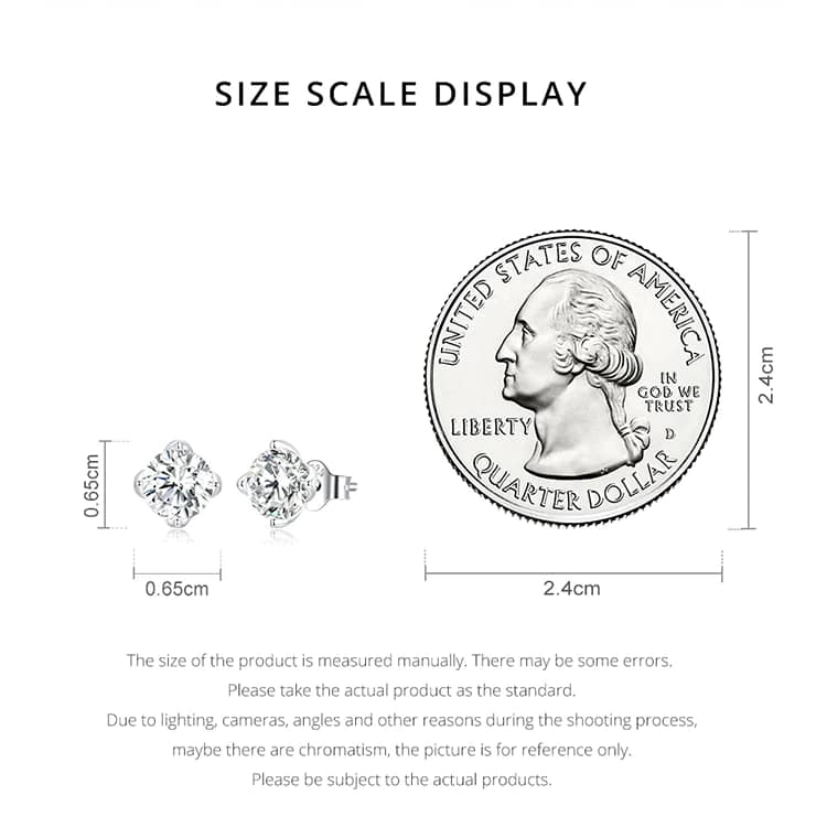 Classic Moissanite Stud Earrings | S925 Sterling Silver | Go Glam Girl 12 S925 Classic Moissanite Stud Earrings | Fine Jewelry | Go Glam Girl jewelry shop
