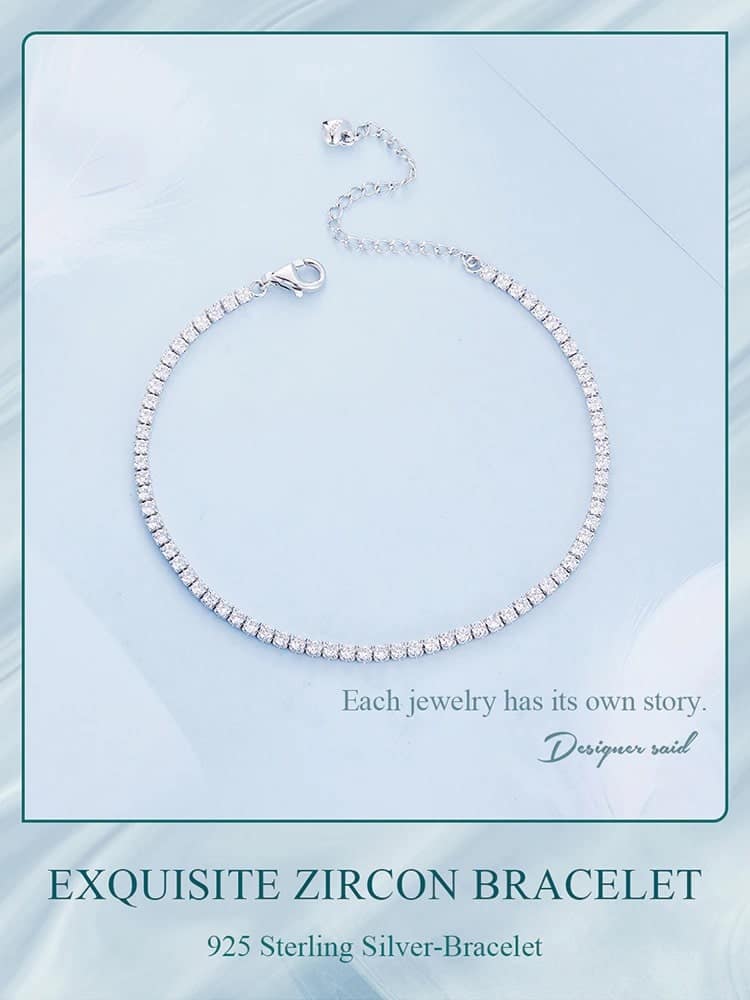 Adjustable Classic Tennis Bracelet | S925 Sterling Silver | Go Glam Girl 10 Adjustable Classic Tennis Bracelet | Go Glam Girl jewelry shop
