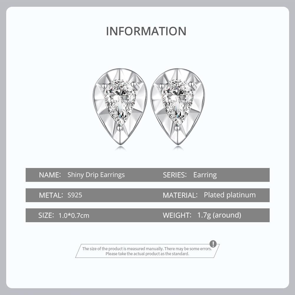 Shiny Water Drop Zircon Stud Earrings | S925 Sterling Silver | Go Glam Girl 11 S925 Shiny Water Drop Zircon Stud Earrings | Go Glam Girl jewelry shop