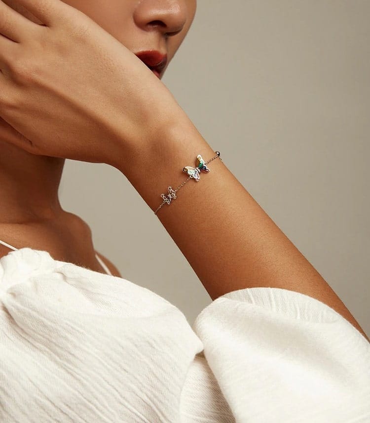 Delicate Butterflies Chain Bracelet | S925 Sterling Silver | Go Glam Girl 11 Delicate Butterflies Chain Bracelet | Go Glam Girl jewelry shop