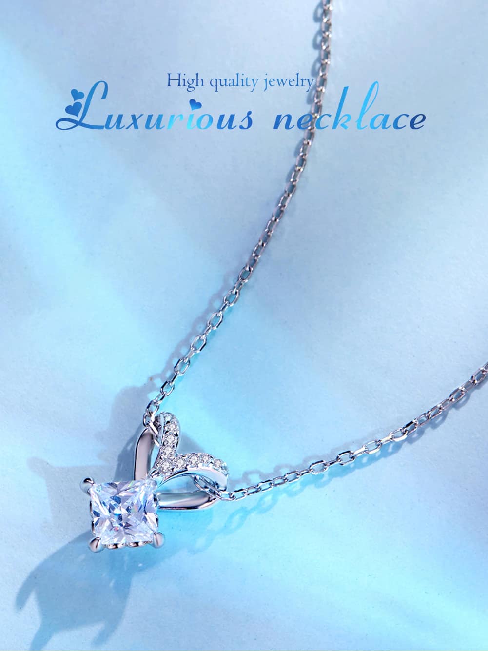 Romantic Moissanite Heart Necklace | S925 Sterling Silver | Go Glam Girl 12 S925 Romantic Moissanite Heart Necklace | Fine Jewelry | Go Glam Girl jewelry shop