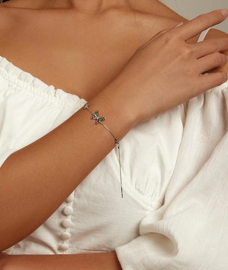 Delicate Butterflies Chain Bracelet | S925 Sterling Silver | Go Glam Girl 10 Delicate Butterflies Chain Bracelet | Go Glam Girl jewelry shop