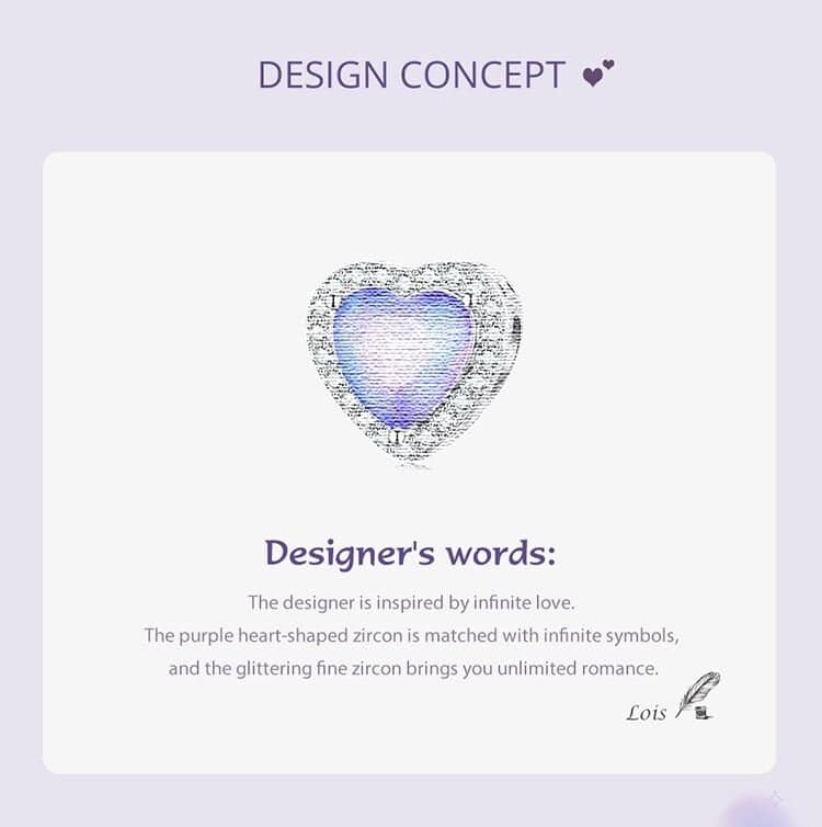 Infinity Heart Charm for Pandora Bracelet | Valentine's Day Gift | S925 Sterling Silver | Go Glam Girl 8 Infinity Heart Charm | Infinite Love Charms Collection | Go Glam Girl jewelry shop