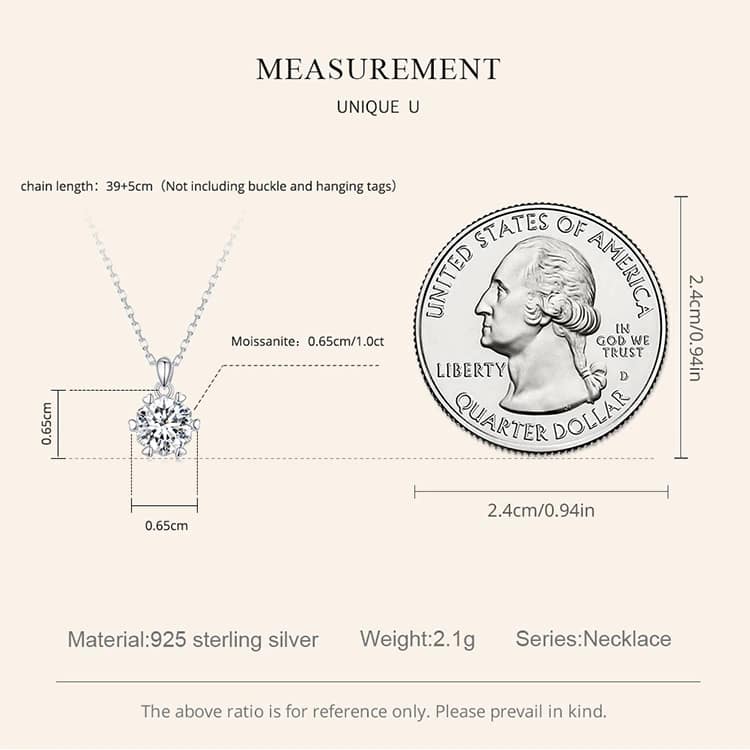 Elegant Classic Moissanite Necklace | S925 Sterling Silver | Go Glam Girl 9 S925 Elegant Classic Moissanite Necklace | Fine Jewelry | Go Glam Girl jewelry shop