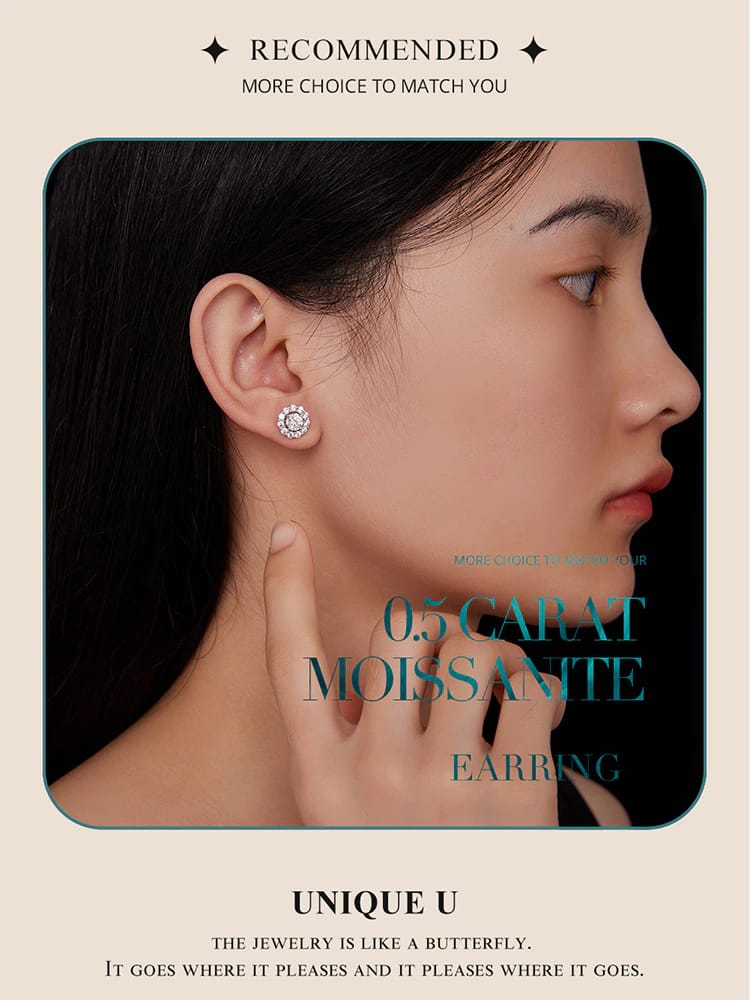 Detachable Flower Moissanite Stud Earrings | S925 Sterling Silver | Go Glam Girl 17 S925 Detachable Flower Moissanite Stud Earrings | Go Glam Girl jewelry shop