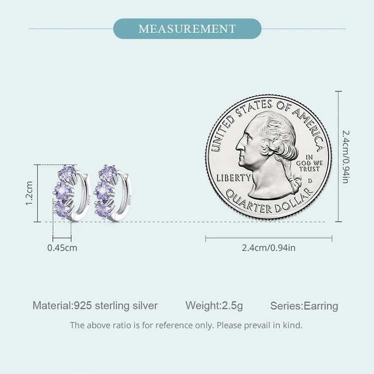 Purple Flower Zircon Hoop Earrings | S925 Sterling Silver | Go Glam Girl 9 Purple Flower Zircon Hoop Earrings | Go Glam Girl shop