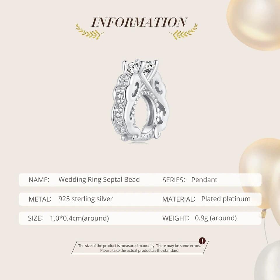 Engagement Ring Charm for Pandora Bracelet | Wedding Day Gift | S925 Sterling Silver | Go Glam Girl 11 Engagement Ring Charm | Wedding Series | Go Glam Girl jewelry shop