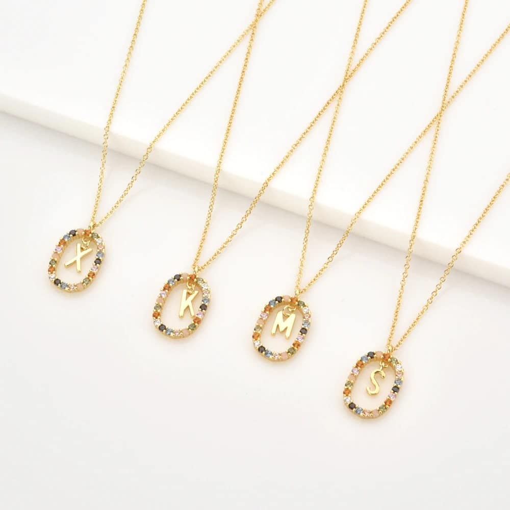 Colorful Letter Necklace 39 Colorful Letter Necklace | Go Glam Girl shop