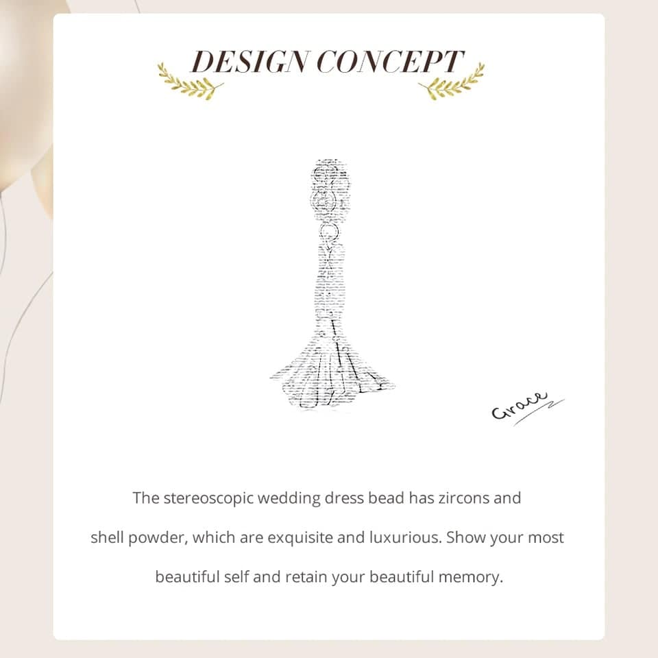 Wedding Dress Dangle Charm 10 Wedding Dress Dangle Charm | Wedding Series | Go Glam Girl jewelry shop