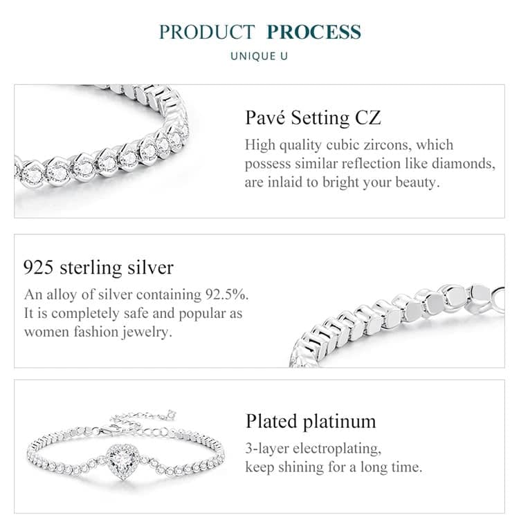 Heart Zircon Tennis Bracelet | S925 Sterling Silver | Go Glam Girl 12 Heart Zircon Tennis Bracelet | Go Glam Girl jewelry shop