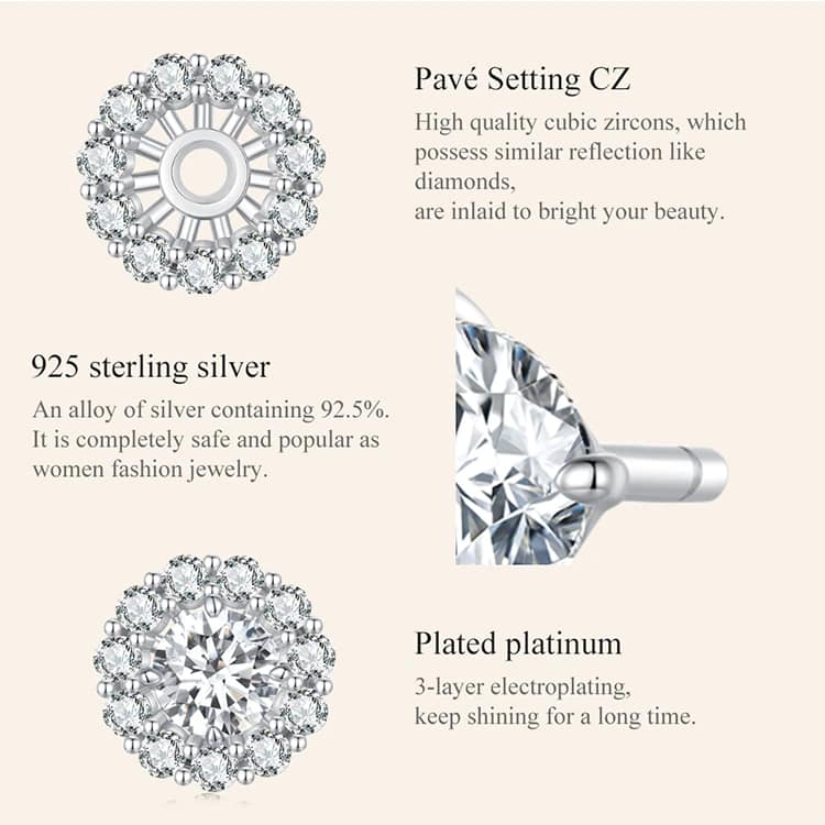 Detachable Flower Moissanite Stud Earrings | S925 Sterling Silver | Go Glam Girl 11 S925 Detachable Flower Moissanite Stud Earrings | Go Glam Girl jewelry shop