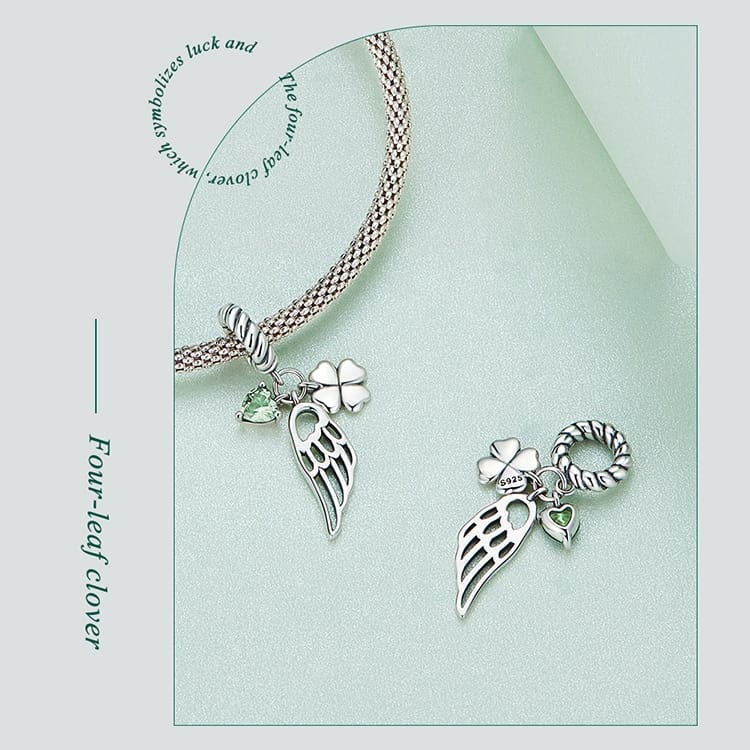 Lucky Dangle Charm for Pandora Bracelet | S925 Sterling Silver | Go Glam Girl 14 S925 Lucky Dangle Charm | Meet Luck Collection | Go Glam Girl jewelry shop