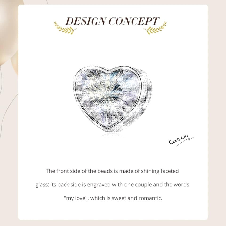 Shining Heart Charm for Pandora Bracelet | Wedding Day Gift | S925 Sterling Silver | Go Glam Girl 9 Shining Heart Charm | Wedding Series | Go Glam Girl jewelry shop