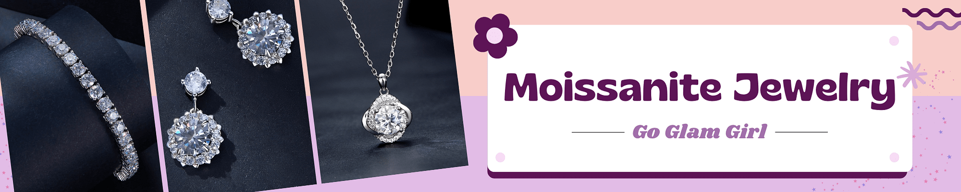 Moissanite Jewelry | Diamond Alternative Jewelry | Go Glam Girl jewelry shop