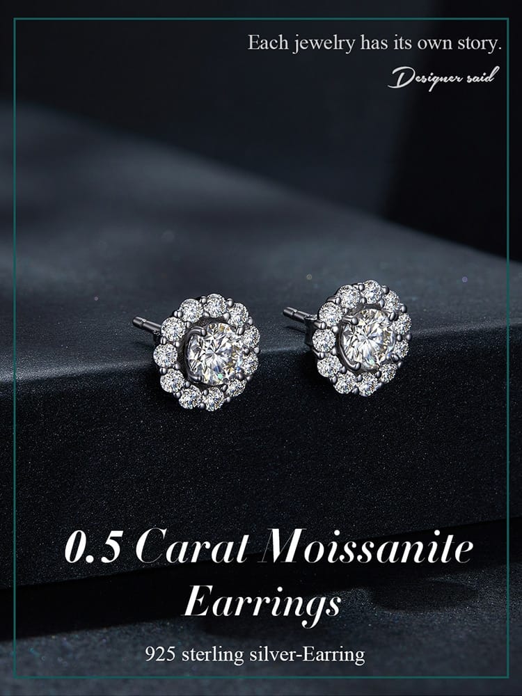 Detachable Flower Moissanite Stud Earrings | S925 Sterling Silver | Go Glam Girl 6 S925 Detachable Flower Moissanite Stud Earrings | Go Glam Girl jewelry shop