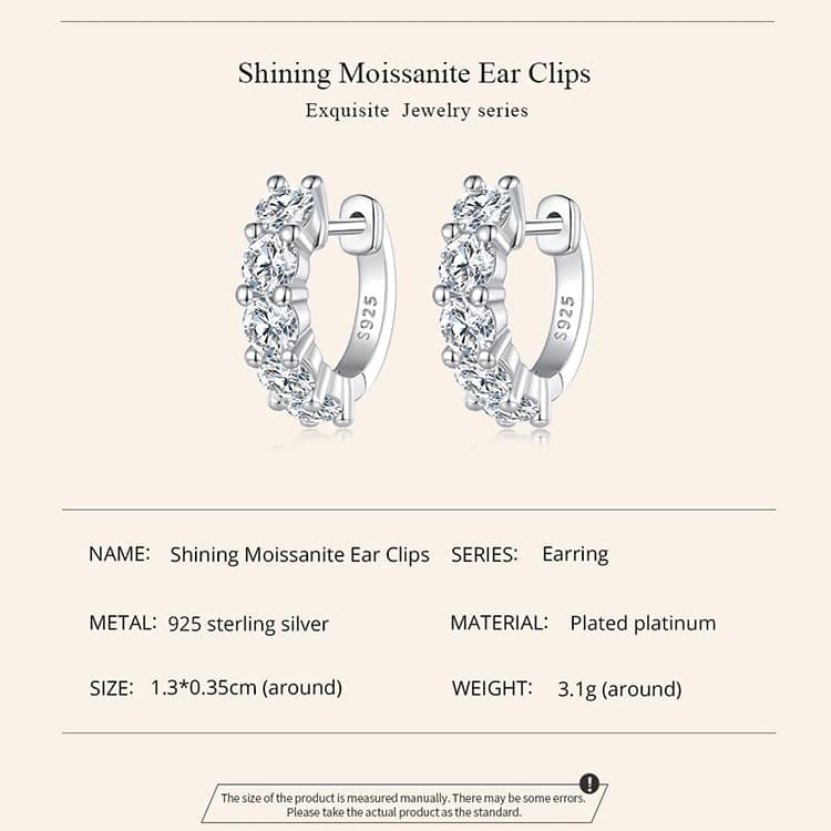 Classic Moissanite Hoop Earrings | S925 Sterling Silver | Go Glam Girl 10 S925 Classic Moissanite Hoop Earrings | Fine Jewelry | Go Glam Girl jewelry shop