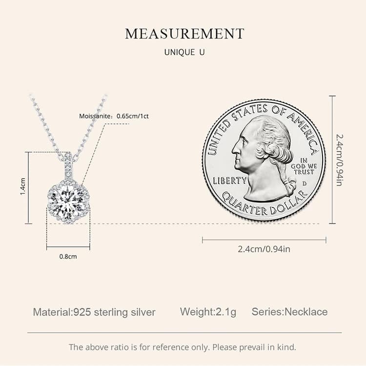 Shiny Moissanite Necklace | S925 Sterling Silver | Go Glam Girl 13 S925 Shiny Moissanite Necklace | Fine Jewelry | Go Glam Girl jewelry shop