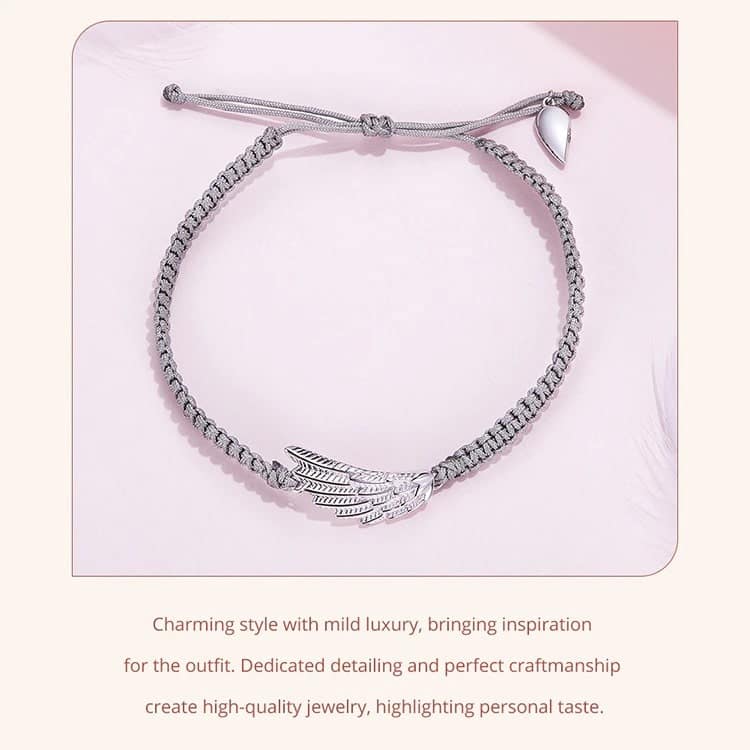Angel Wing Rope Bracelet 13 Angel Wing Rope Bracelet | Angel & Demon Lovers Collection | Go Glam Girl Jewelry shop