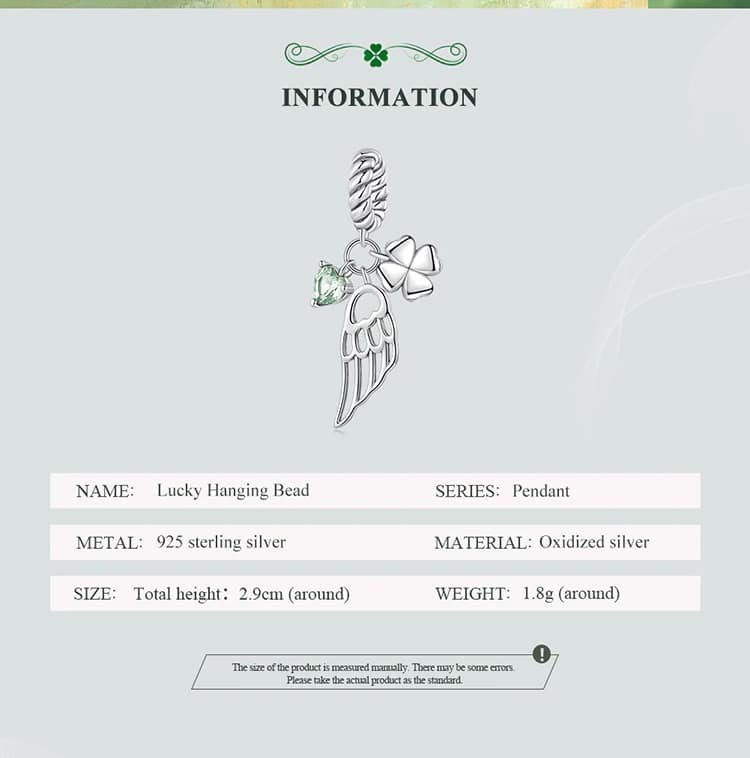 Lucky Dangle Charm for Pandora Bracelet | S925 Sterling Silver | Go Glam Girl 11 S925 Lucky Dangle Charm | Meet Luck Collection | Go Glam Girl jewelry shop