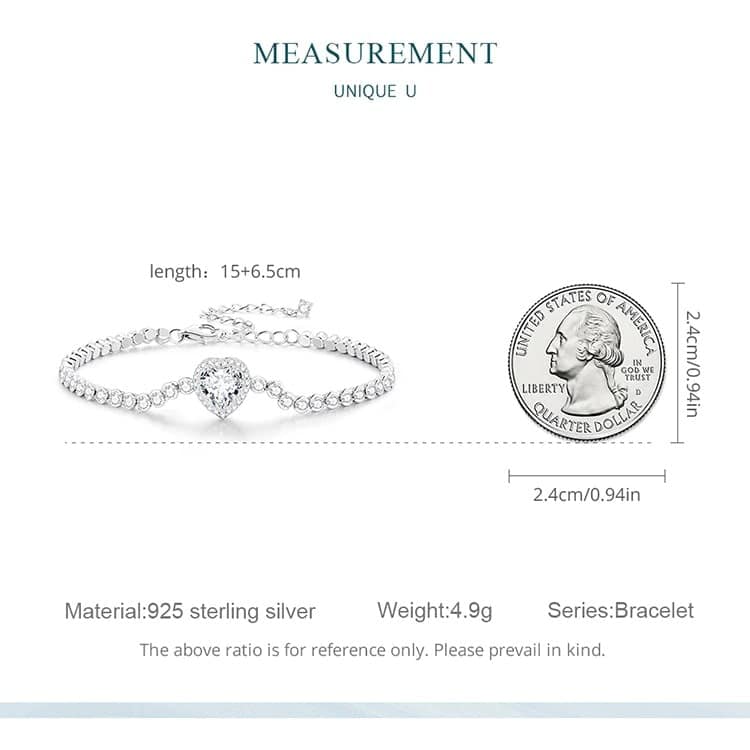 Heart Zircon Tennis Bracelet | S925 Sterling Silver | Go Glam Girl 11 Heart Zircon Tennis Bracelet | Go Glam Girl jewelry shop